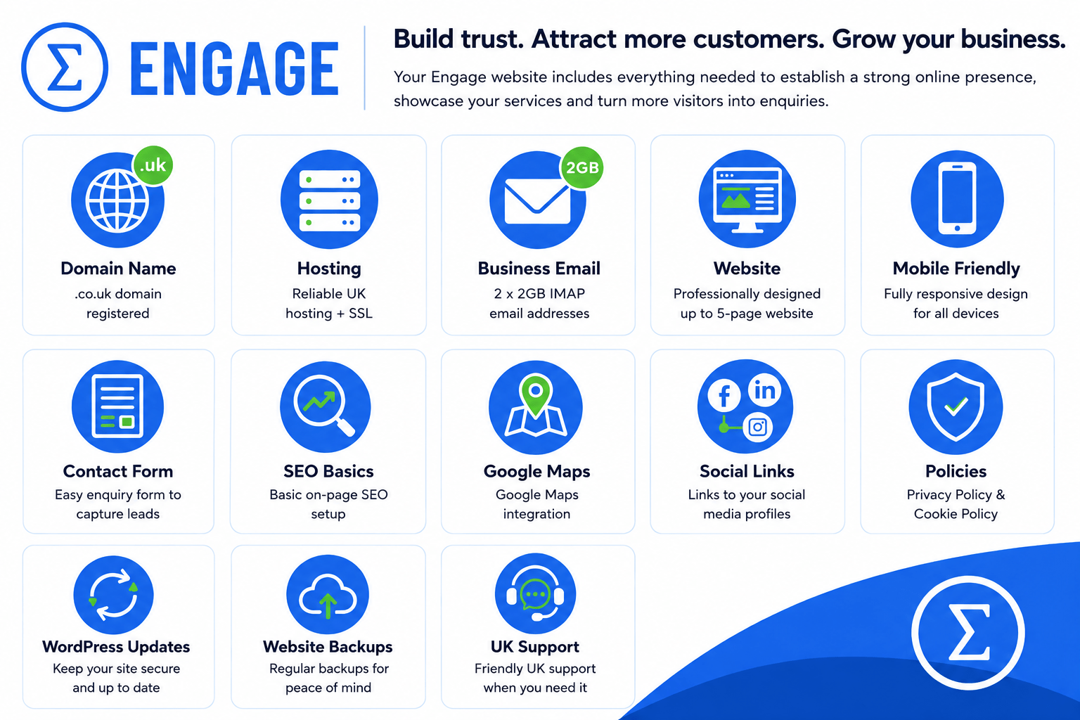 Engage feature list